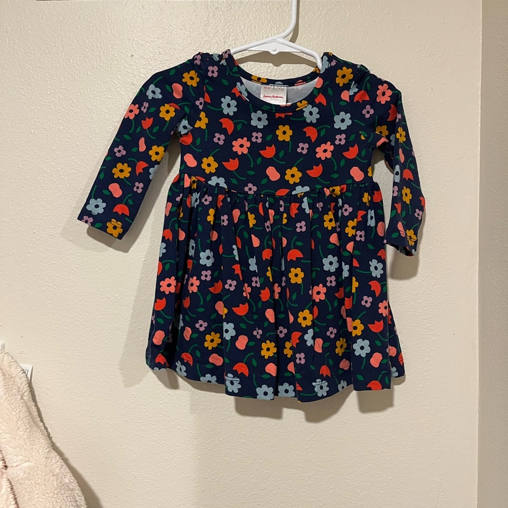 Hanna Andersson Navy Floral Kids Dress